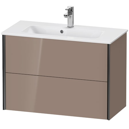 Xviu Wall-Mounted Vanity Unit Cappuccino High Gloss